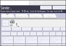 Bild av användarpanelens skärm
