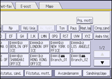 Bild av användarpanelens skärm