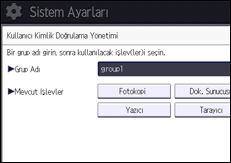 İşlem paneli ekran çizimi