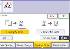 İşlem paneli ekran çizimi