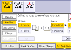 İşlem paneli ekran çizimi