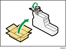 Ilustração do frasco de toner usado