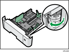 Ilustração da bandeja de alimentação de papel