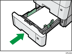 Ilustração da bandeja de alimentação de papel