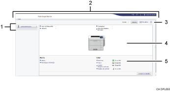 Il·lustració de la pantalla del navegador web (il·lustració de referència enumerada)