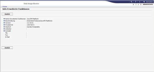 Webbrowser-Bildschirmdarstellung