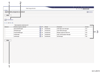 Ilustración de llamada numerada de ilustración de pantalla del explorador Web