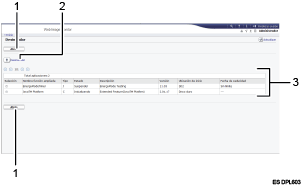 Ilustración de llamada numerada de ilustración de pantalla del explorador Web