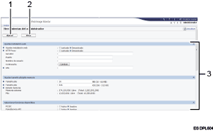 Ilustración de llamada numerada de ilustración de pantalla del explorador Web