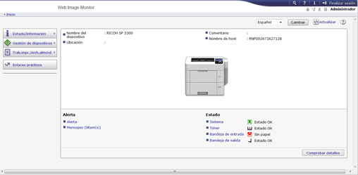 Ilustración de la pantalla del navegador Web