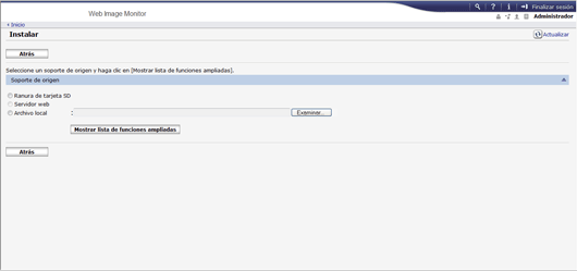 Ilustración de la pantalla del navegador Web