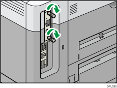 A nyomtató hátulnézeti illusztrációja