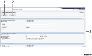 Illustrazione numerata della schermata del browser web