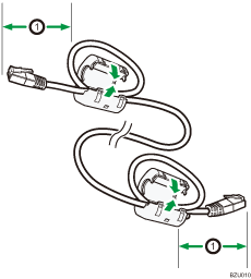 Illustratie van Ethernet-interfacekabel