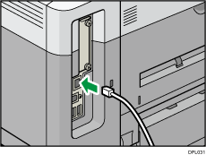 Illustration of connecting Ethernet cable