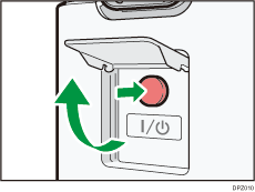 Ilustração do interruptor de alimentação principal