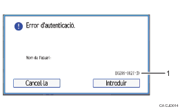 Il·lustració explicativa i numerada de la pantalla del panell d'operacions.