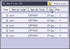 Il·lustració de pantalla del panell d'operacions