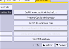 Il·lustració de pantalla del panell d'operacions