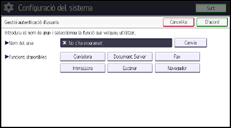 Il·lustració de pantalla del panell d'operacions