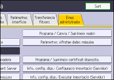 Il·lustració de pantalla del panell d'operacions