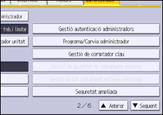 Il·lustració de pantalla del panell d'operacions