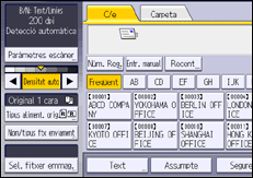Il·lustració de pantalla del panell d'operacions