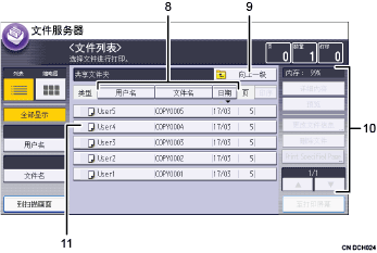 已编号的操作面板屏幕插图