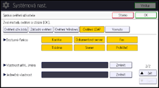 Ilustrace displeje ovládacího panelu