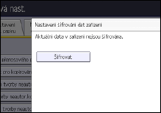 Ilustrace displeje ovládacího panelu