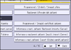 Ilustrace displeje ovládacího panelu