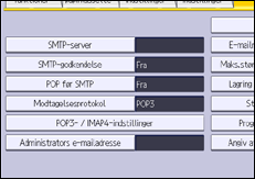 Illustration af displayet på betjeningspanelet