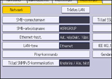 Illustration af displayet på betjeningspanelet