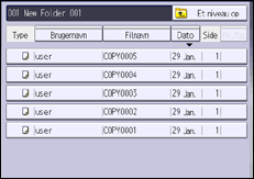Illustration af displayet på betjeningspanelet