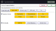 Illustration af displayet på betjeningspanelet