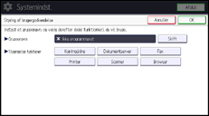 Illustration af displayet på betjeningspanelet