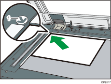 Nummereret illustration af glasplade