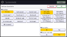 Illustration af displayet på betjeningspanelet