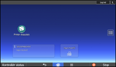 Illustration af displayet på betjeningspanelet