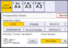 Abbildung Bedienfeld-Display