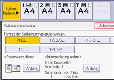 Abbildung Bedienfeld-Display