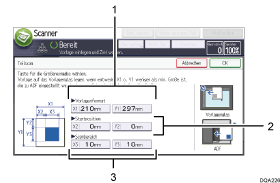 Nummerierte Abbildung Bedienfeld-Display
