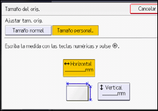 Ilustración de la pantalla panel de mandos
