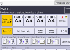 Ilustración de la pantalla panel de mandos
