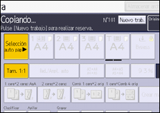 Ilustración de la pantalla panel de mandos