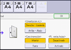 Ilustración de la pantalla panel de mandos