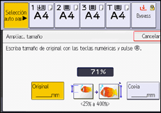Ilustración de la pantalla panel de mandos
