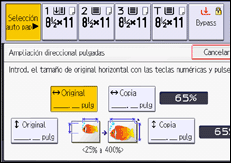 Ilustración de la pantalla panel de mandos
