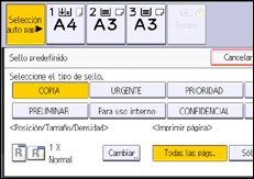 Ilustración de la pantalla panel de mandos
