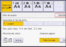 Ilustración de la pantalla panel de mandos